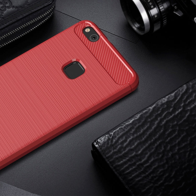For Huawei P10 Lite Brushed Carbon Fiber Texture Shockproof TPU Protective Cover Case , Huawei P10 Lite