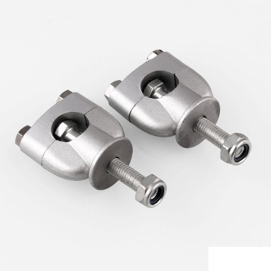 MB-MH027-S Universal Motorcycle Aluminum + Iron 22mm Single Hole Handlebar Fixed Bracket