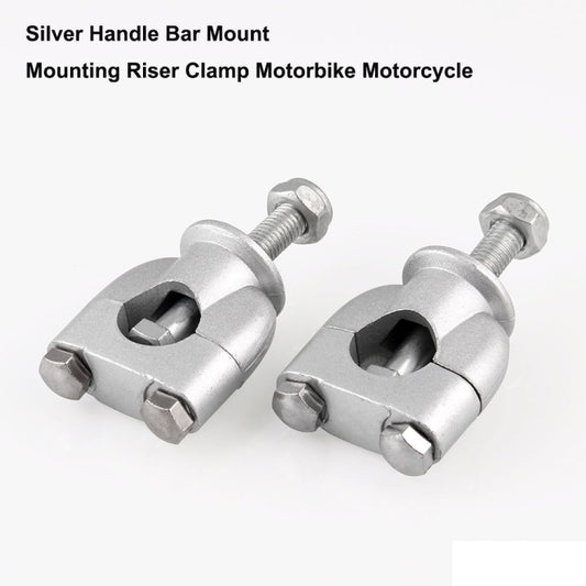 MB-MH027-S Universal Motorcycle Aluminum + Iron 22mm Single Hole Handlebar Fixed Bracket