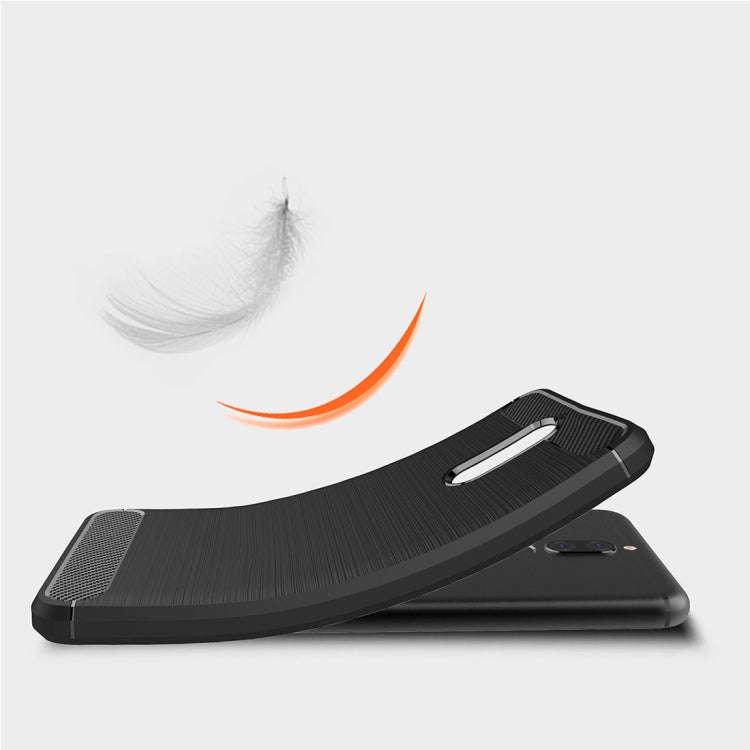 For Huawei  Mate 10 Lite Brushed Carbon Fiber Texture TPU Shockproof Anti-slip Soft Protective Back Cover Case, For Mate 10 Lite