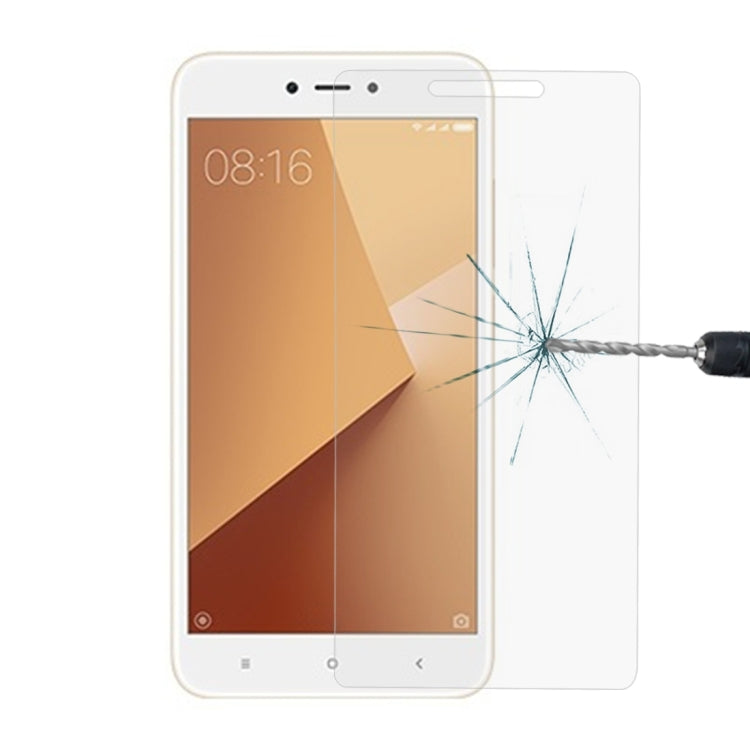 For Xiaomi Redmi Note 5A 0.26mm 9H Surface Hardness 2.5D Explosion-proof Non-full Screen Tempered Glass Screen Film, For Redmi Note 5A