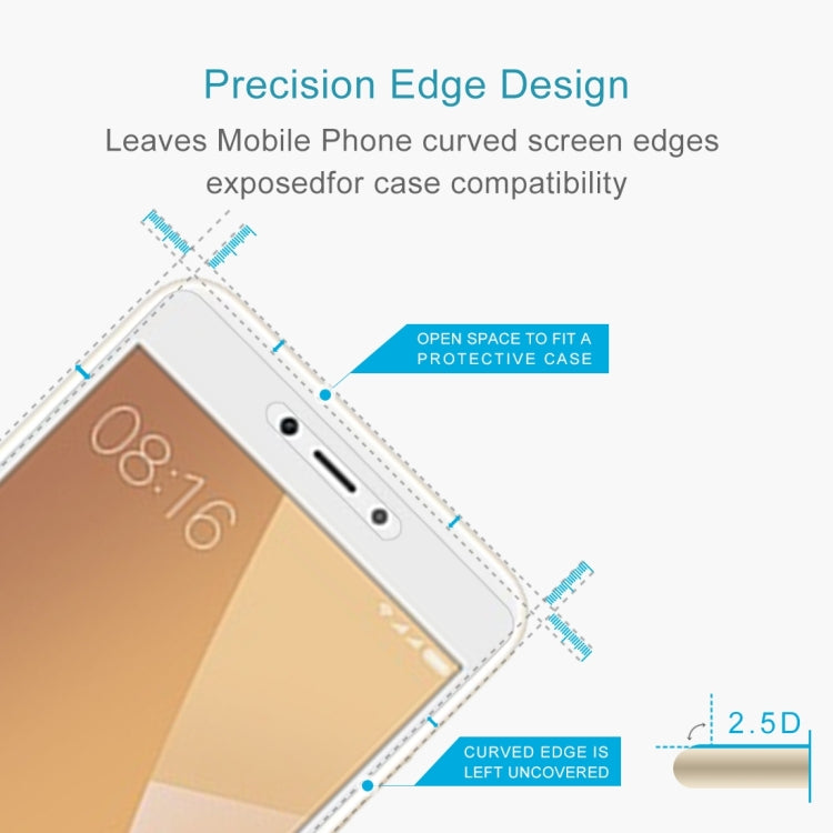 For Xiaomi Redmi Note 5A 0.26mm 9H Surface Hardness 2.5D Explosion-proof Non-full Screen Tempered Glass Screen Film, For Redmi Note 5A