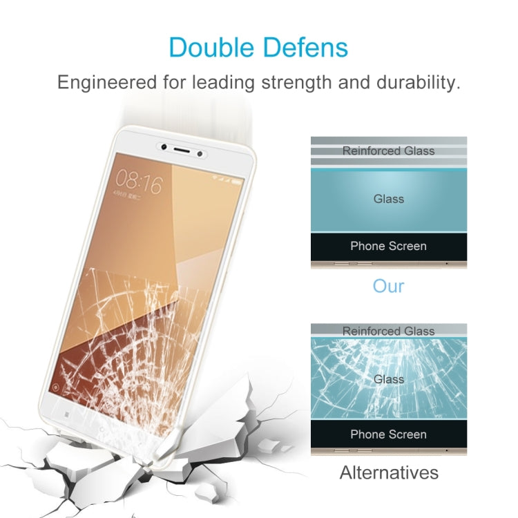 For Xiaomi Redmi Note 5A 0.26mm 9H Surface Hardness 2.5D Explosion-proof Non-full Screen Tempered Glass Screen Film, For Redmi Note 5A