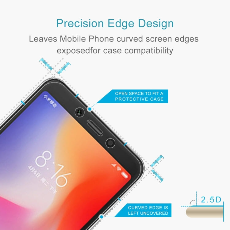 0.26mm 9H 2.5D Tempered Glass Film for Xiaomi Redmi 6, For Redmi 6