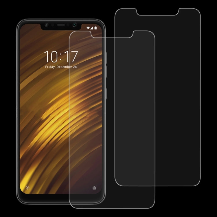 2 PCS 0.26mm 9H 2.5D Tempered Glass Film for Xiaomi POCO F1, For Xiaomi POCO F1(2 PCS)