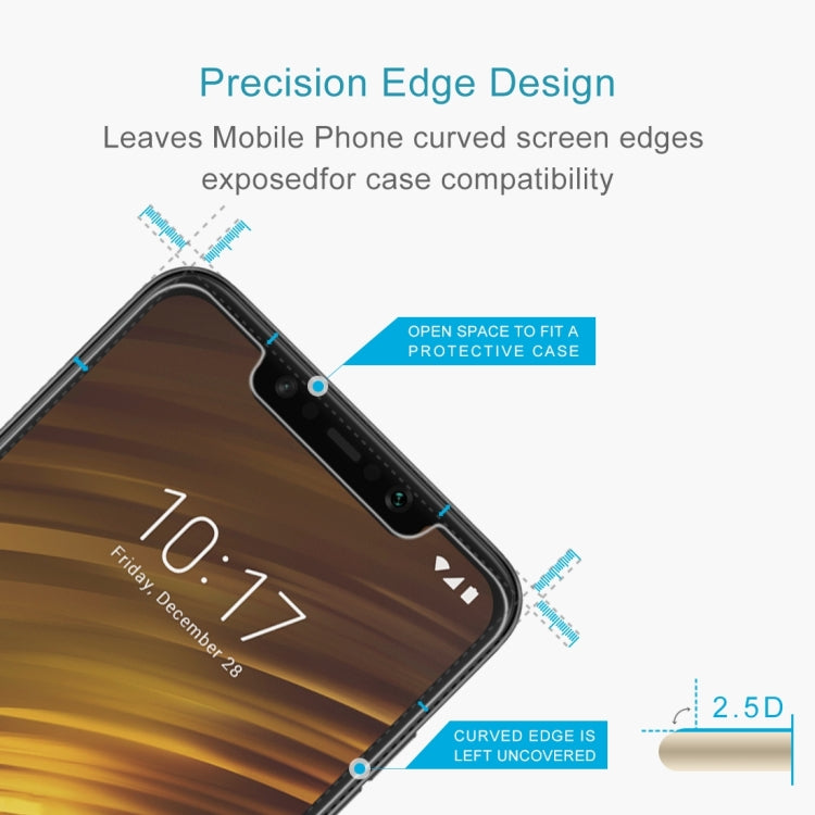 2 PCS 0.26mm 9H 2.5D Tempered Glass Film for Xiaomi POCO F1, For Xiaomi POCO F1(2 PCS)