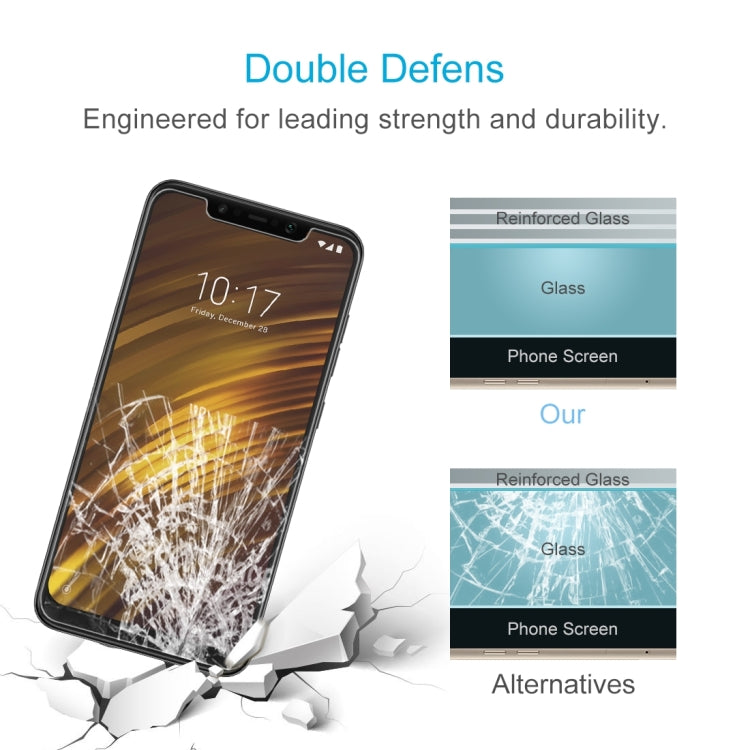 2 PCS 0.26mm 9H 2.5D Tempered Glass Film for Xiaomi POCO F1, For Xiaomi POCO F1(2 PCS)