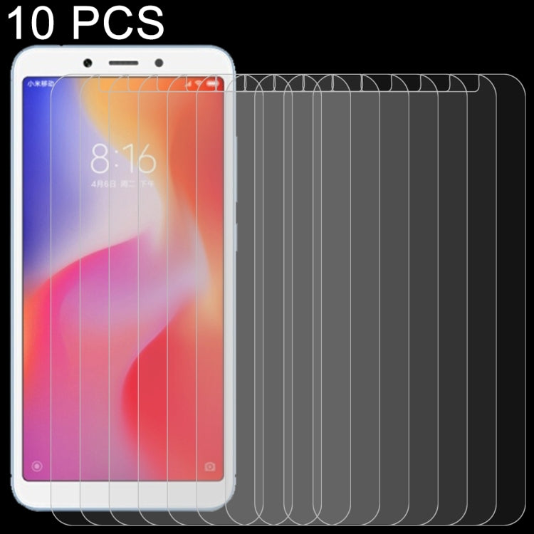10PCS 9H 2.5D Tempered Glass Film for Xiaomi Redmi 6A, For 6A