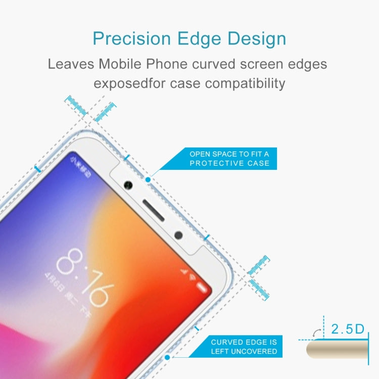 10PCS 9H 2.5D Tempered Glass Film for Xiaomi Redmi 6A, For 6A