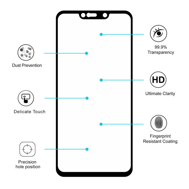 ENKAY Hat-prince Full Glue 0.26mm 9H 2.5D Tempered Glass Film for Huawei Mate 20 Lite