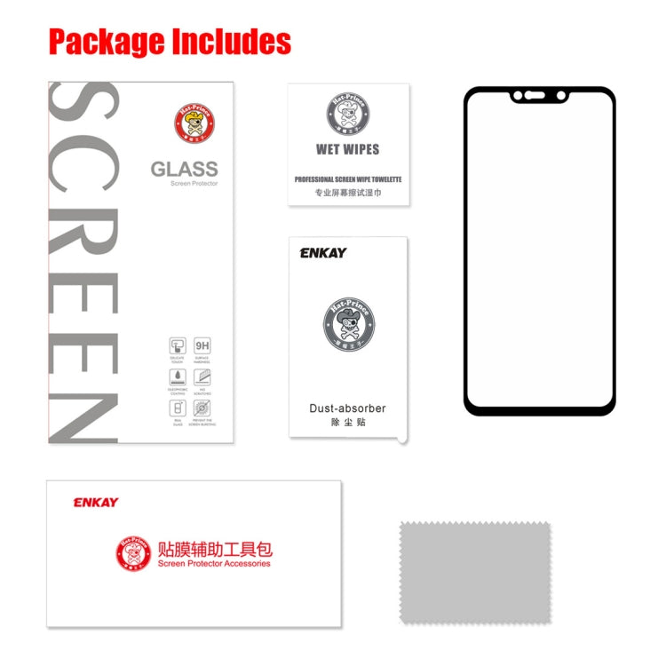 ENKAY Hat-prince Full Glue 0.26mm 9H 2.5D Tempered Glass Film for Huawei Mate 20 Lite