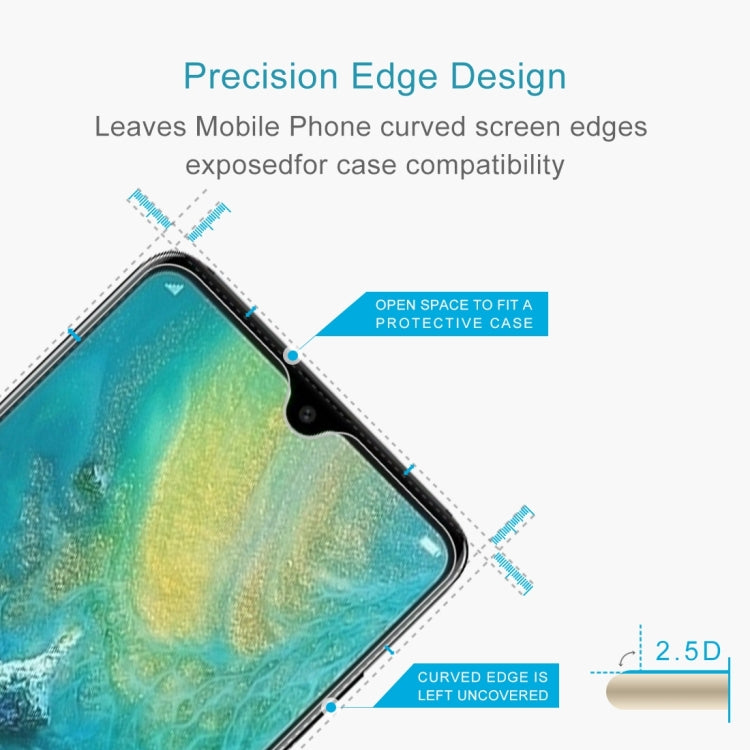 100 PCS 0.26mm 9H Surface Hardness 2.5D Curved Edge Tempered Glass Film for Huawei Mate 20, For Mate 20