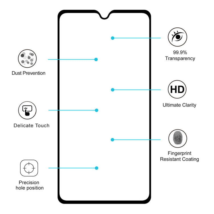 ENKAY Hat-prince Full Glue 0.26mm 9H 2.5D Tempered Glass Film for Huawei Mate 20, For Huawei Mate 20 (1 PC)