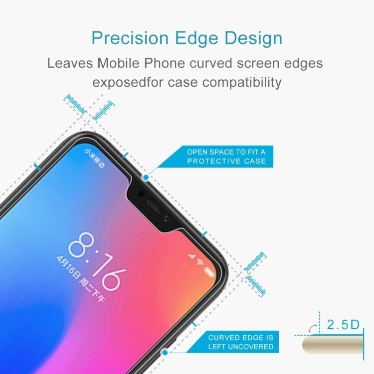 0.26mm 9H Surface Hardness 2.5D Curved Edge Tempered Glass Film for Xiaomi Redmi Note 6 Pro