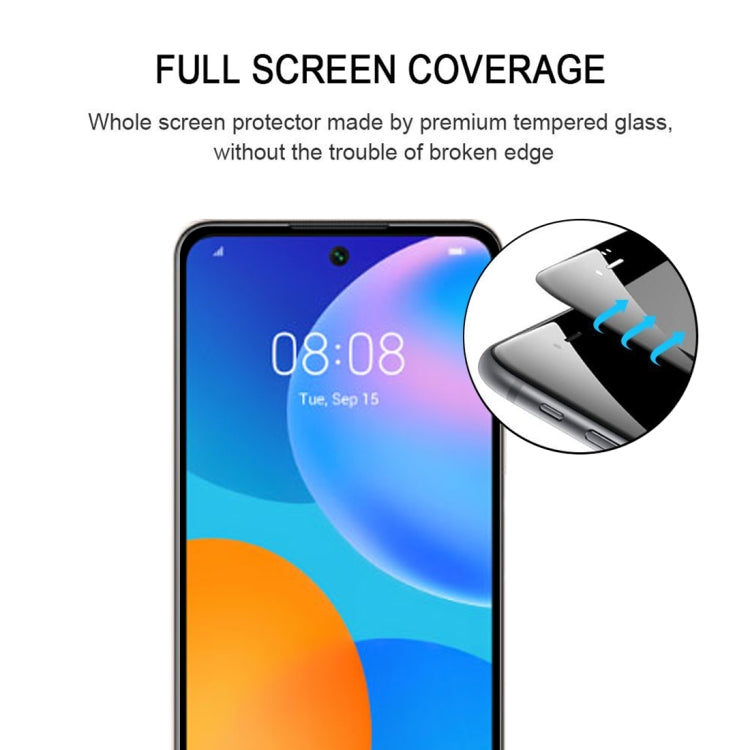 For Huawei P Smart 2021 Full Glue Full Screen Tempered Glass Film, For Huawei P Smart 2021(1 PC)