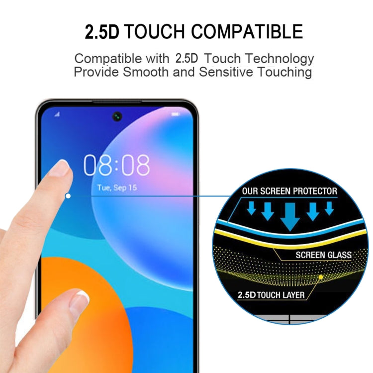 For Huawei P Smart 2021 Full Glue Full Screen Tempered Glass Film, For Huawei P Smart 2021(1 PC)