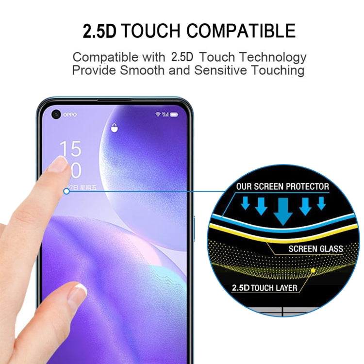 For OPPO Reno5 5G / 4G Full Glue Full Screen Tempered Glass Film