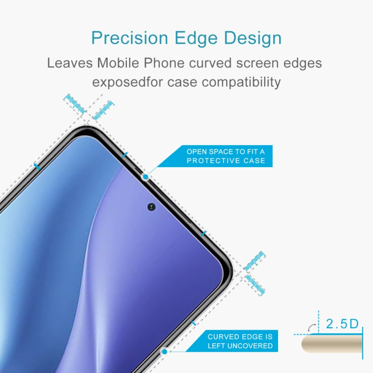 For Xiaomi Redmi K40 5G 0.26mm 9H Surface Hardness 2.5D Explosion-proof Tempered Glass Half Screen Film, For Xiaomi Redmi K40 5G (1 PCS)