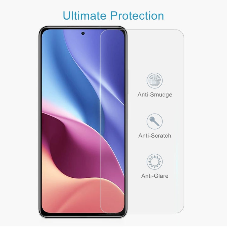 For Xiaomi Redmi K40 5G 0.26mm 9H Surface Hardness 2.5D Explosion-proof Tempered Glass Half Screen Film, For Xiaomi Redmi K40 5G (1 PCS)