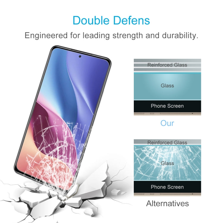 For Xiaomi Redmi K40 5G 0.26mm 9H Surface Hardness 2.5D Explosion-proof Tempered Glass Half Screen Film, For Xiaomi Redmi K40 5G (1 PCS)