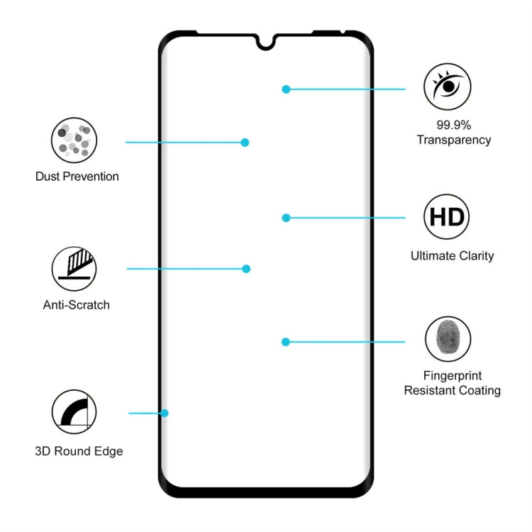 ENKAY Hat-Prince 0.26mm 9H 3D Explosion-proof Full Screen Curved Heat Bending Tempered Glass Film for Huawei P30 Pro, For Huawei P30 Pro, For Huawei P30 Pro (3D)