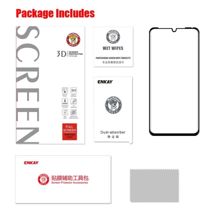 ENKAY Hat-Prince 0.26mm 9H 3D Explosion-proof Full Screen Curved Heat Bending Tempered Glass Film for Huawei P30 Pro, For Huawei P30 Pro, For Huawei P30 Pro (3D)