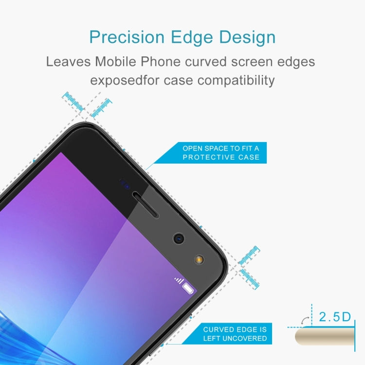 100 PCS for Huawei Y6 (2017) 0.26mm 9H Surface Hardness 2.5D Explosion-proof Tempered Glass Non-full Screen Film, For Y6 (2017)