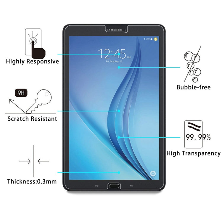 For Galaxy Tab E 8.0 / T377 0.3mm 9H Surface Hardness Tempered Glass Film, For T377