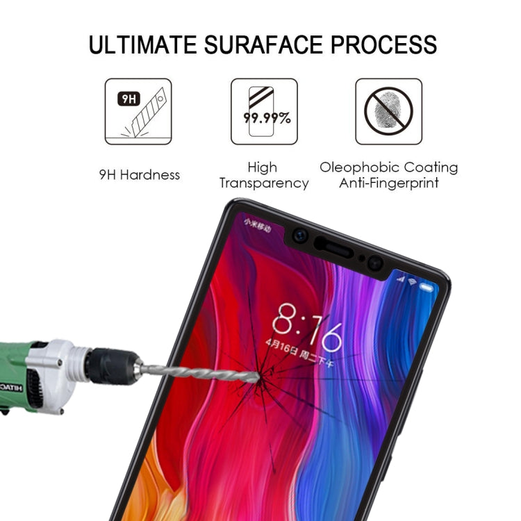 0.26mm 9H 2.5D Tempered Glass Film for Xiaomi Mi 8 SE, For Mi 8 SE(Black)