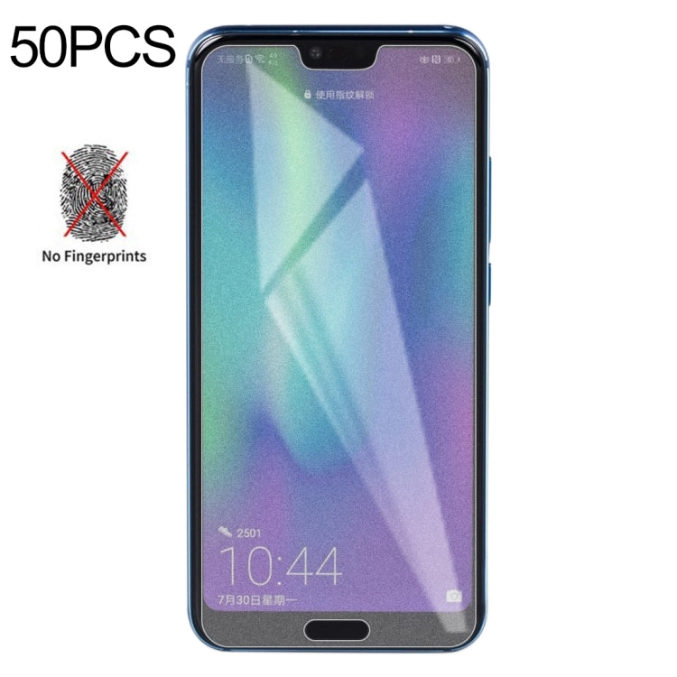 50 PCS Non-Full Matte Frosted Tempered Glass Film for Huawei Honor 10, No Retail Package, For Huawei Honor 10 (50 PCS)