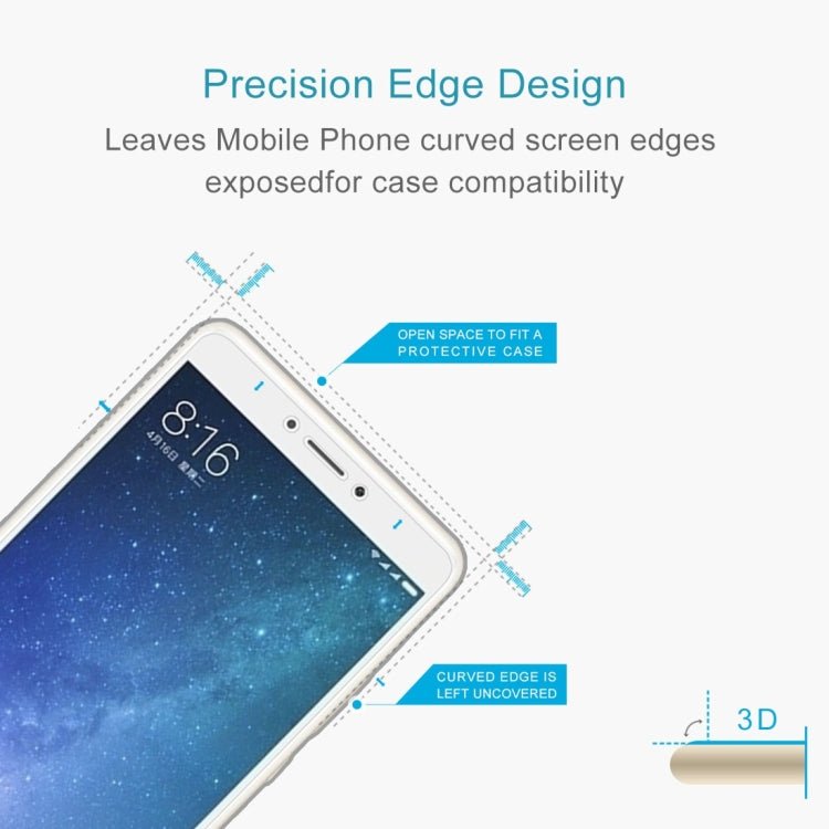 For Xiaomi Mi Max 2 0.3mm 9H Surface Hardness 2.5D Explosion-proof Non-full Screen Tempered Glass Screen Film, For Mi Max 2