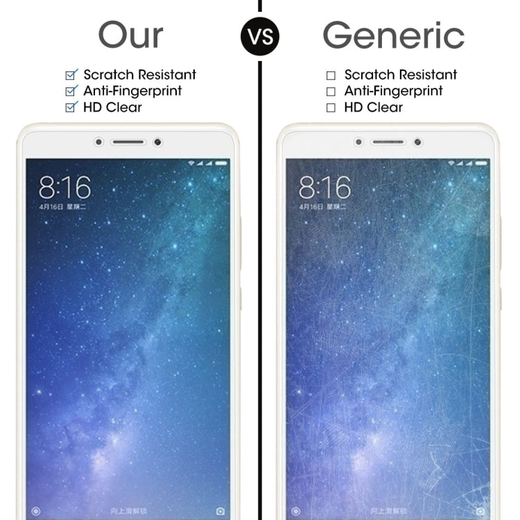 For Xiaomi Mi Max 2 0.3mm 9H Surface Hardness 2.5D Explosion-proof Non-full Screen Tempered Glass Screen Film, For Mi Max 2