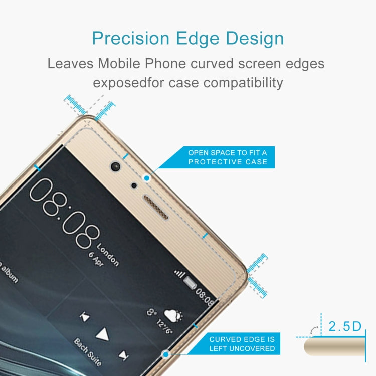 50 PCS 0.26mm 9H 2.5D Tempered Glass Film for Huawei P9 lite, No Retail Package, For P9 lite