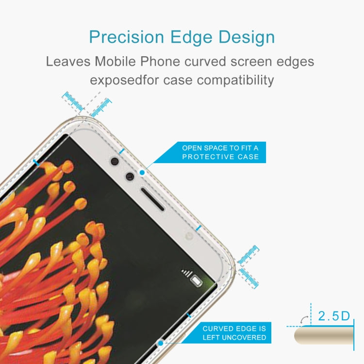 50 PCS 0.26mm 9H 2.5D Tempered Glass Film for Huawei Y6 2018, No Retail Package, For Y6 2018