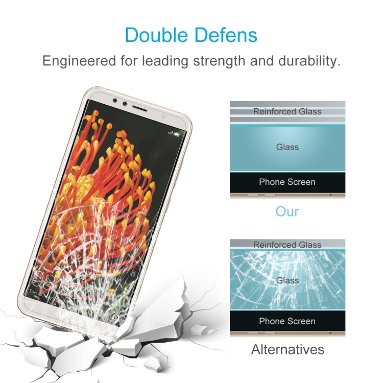 50 PCS 0.26mm 9H 2.5D Tempered Glass Film for Huawei Y6 2018, No Retail Package, For Y6 2018