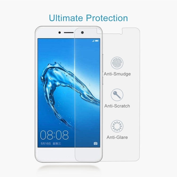 100 PCS for  Huawei Y7 0.3mm 9H Surface Hardness 2.5D Explosion-proof Non-full Screen Tempered Glass Screen Film, For Y7 (100 PCS)