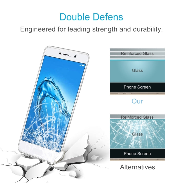 100 PCS for  Huawei Y7 0.3mm 9H Surface Hardness 2.5D Explosion-proof Non-full Screen Tempered Glass Screen Film, For Y7 (100 PCS)