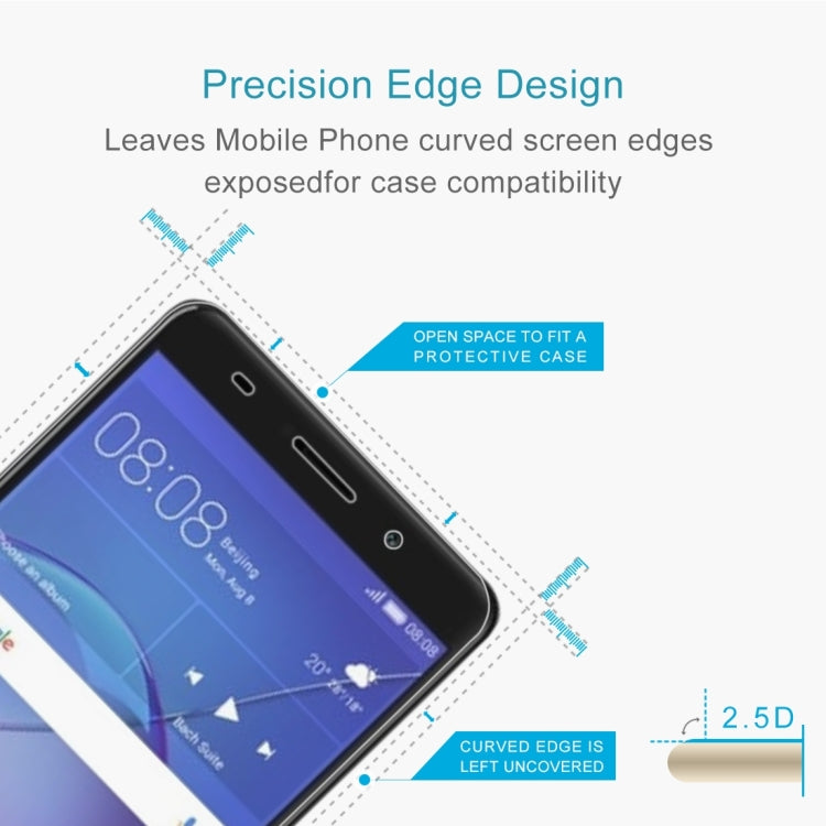 For Huawei Y3 2017 0.3mm 9H Surface Hardness 2.5D Explosion-proof Full Screen Tempered Glass Screen Film, For Y3 2017 (1 PC)