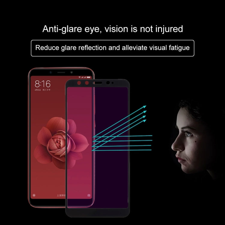 Ultra Thin 9H 3D Anti Blue-ray Full Screen Carbon Fiber Tempered Glass Film for Xiaomi Mi 6X / A2, Xiaomi Mi 6X / A2
