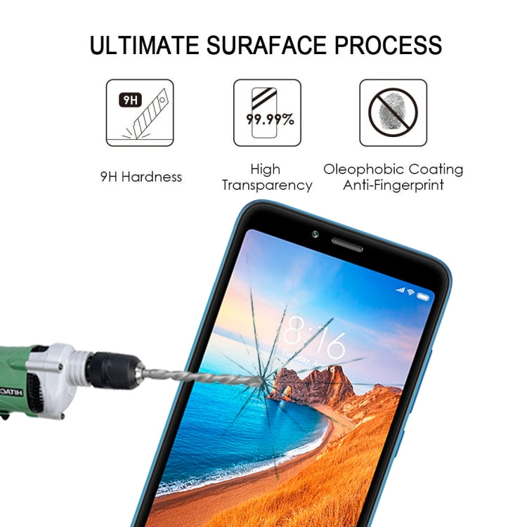 Full Glue Full Cover Screen Protector Tempered Glass film for Xiaomi Redmi 7A, For Xiaomi Redmi 7A