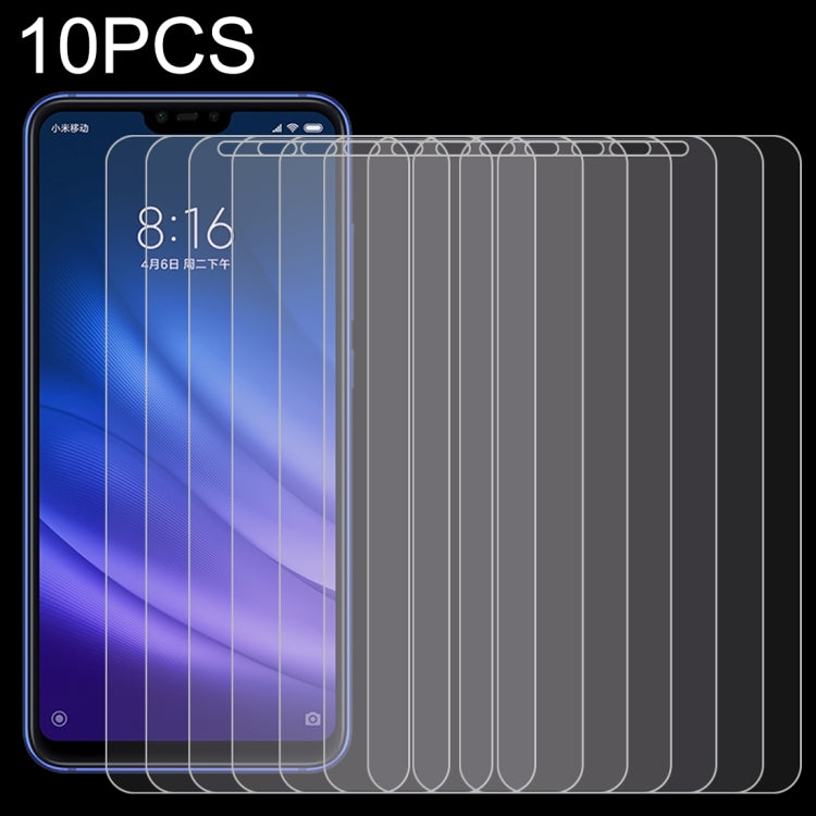 10 PCS 0.26mm 9H Surface Hardness 2.5D Tempered Glass Film for Xiaomi Mi 8 Lite, For Mi 8 Lite