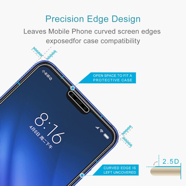 10 PCS 0.26mm 9H Surface Hardness 2.5D Tempered Glass Film for Xiaomi Mi 8 Lite, For Mi 8 Lite