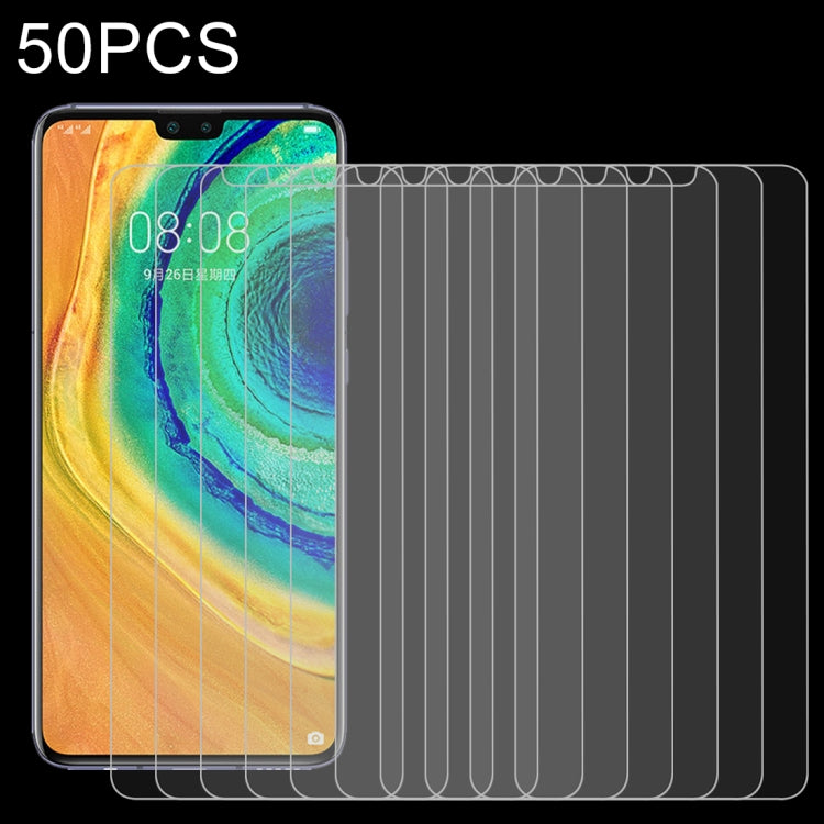 For Huawei Mate 30  50 PCS 0.26mm 9H 2.5D Tempered Glass Film, For Mate 30