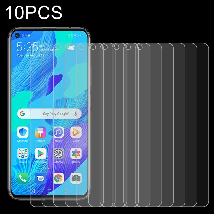 For Huawei Nova 5T 10 PCS 0.26mm 9H 2.5D Tempered Glass Film, For Huawei Nova 5T
