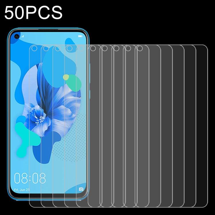 For Huawei P20 Lite 50 PCS 0.26mm 9H 2.5D Tempered Glass Film, For P20 Lite