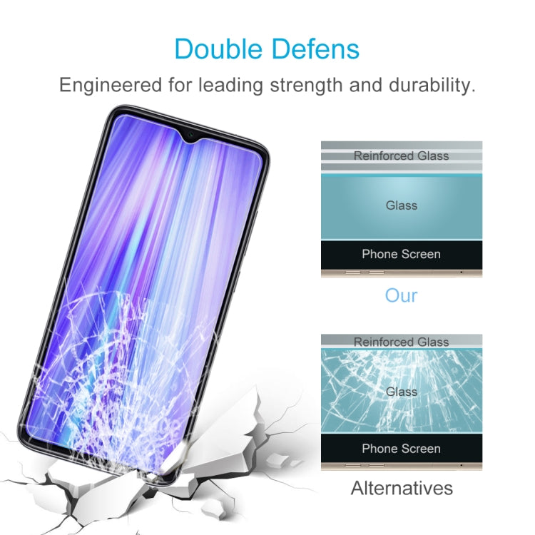 For Xiaomi Redmi Note 8 Pro 50 PCS 0.26mm 9H 2.5D Tempered Glass Film, ForRedmi Note 8 Pro