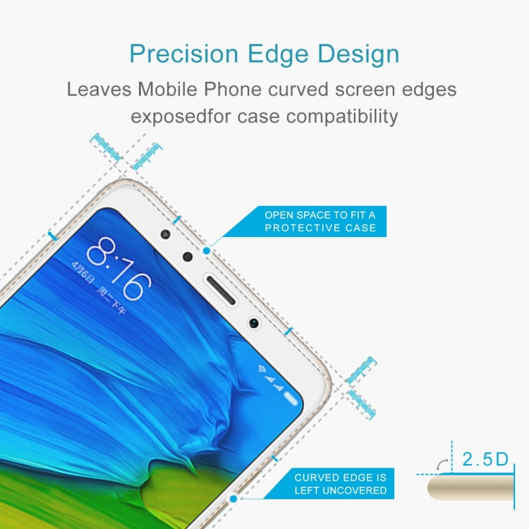 For Xiaomi Redmi 5 0.26mm 9H Surface Hardness 2.5D Explosion-proof Tempered Glass Screen Film, For Redmi 5