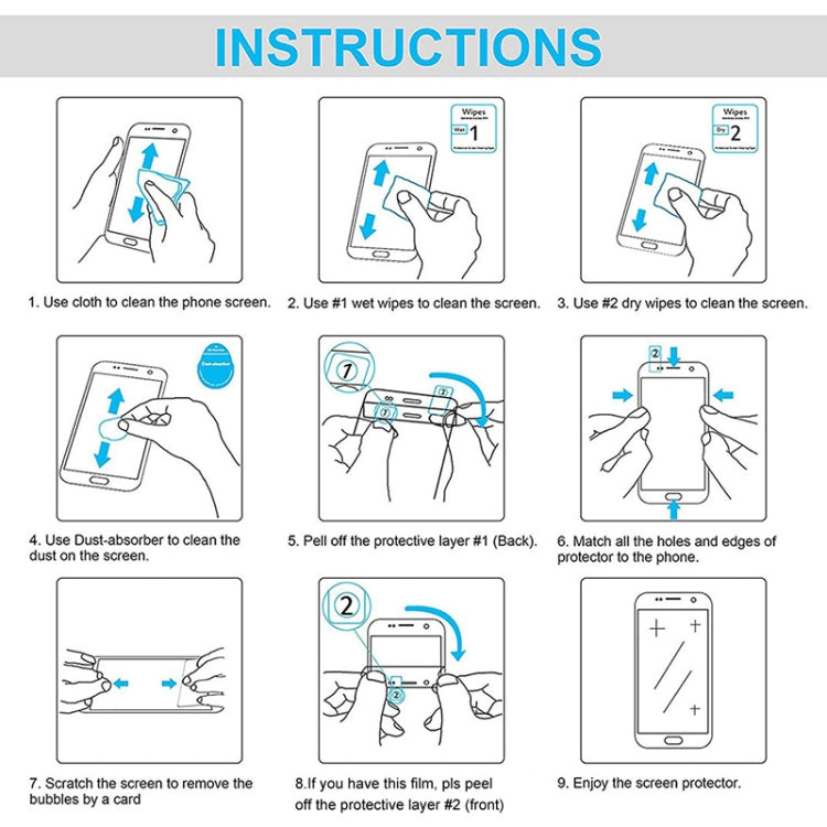 0.4mm 9H Surface Hardness Tempered Glass Film for Galaxy Tab Advanced2 / T583