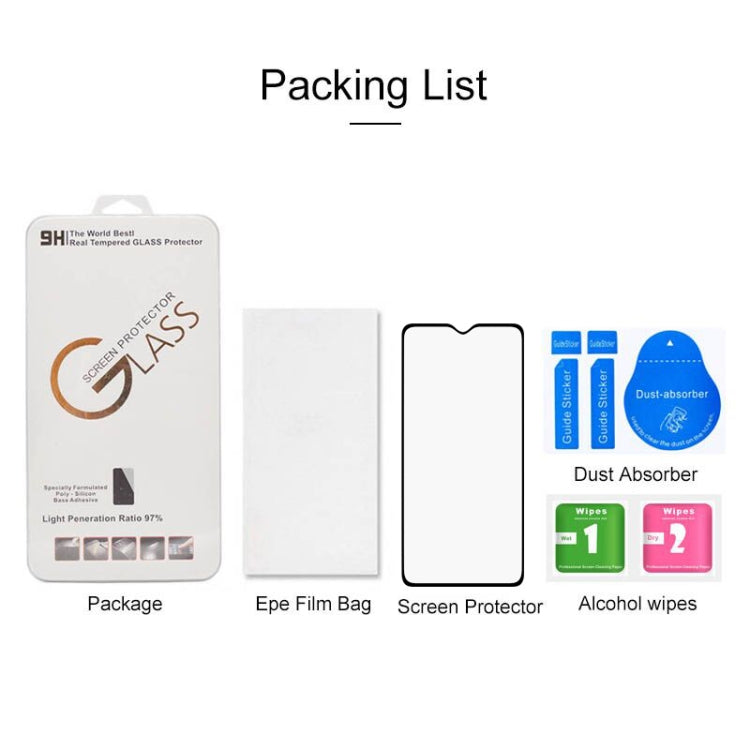 Full Cover Screen Protector Tempered Glass Film for Xiaomi Redmi Note 8 Pro, For Xiaomi Redmi Note 8 Pro (1 PC)