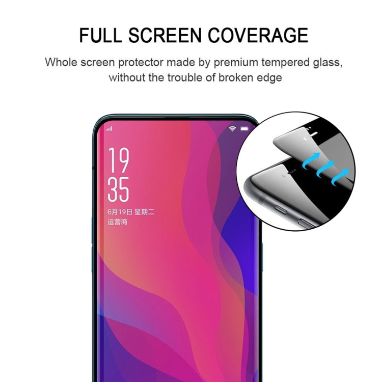 Edge Glue 3D Curved Edge Full Screen Tempered Glass Film For OPPO Find X, For OPPO Find X(1 PC)